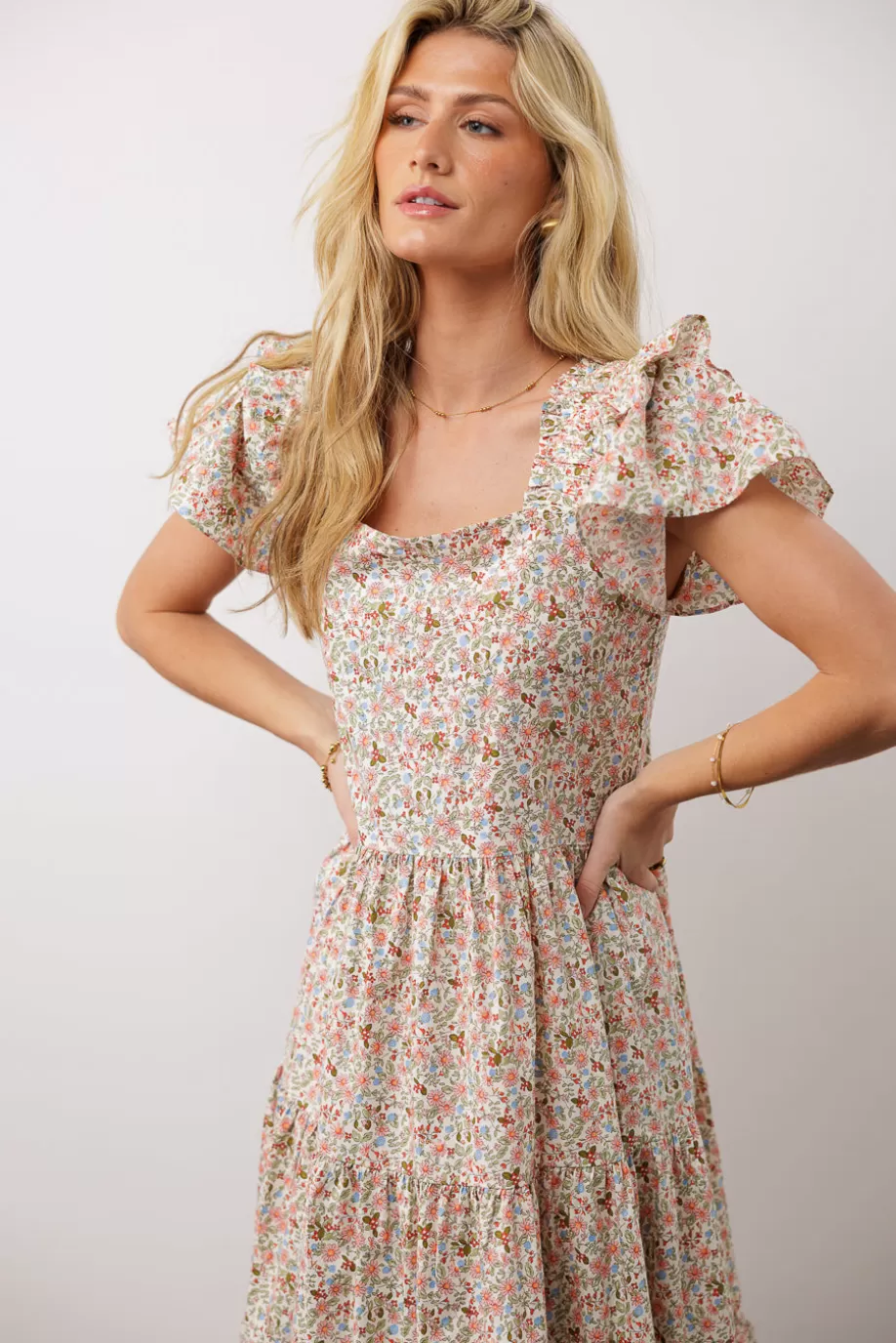 Store Alaia Floral Midi Dress MIDI DRESSES | DRESSES