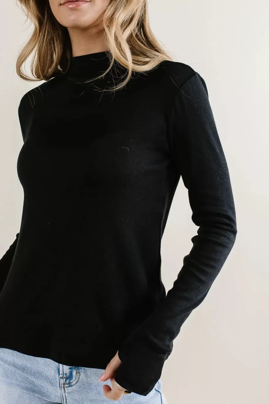 New Alani Mock Neck Top in TOPS