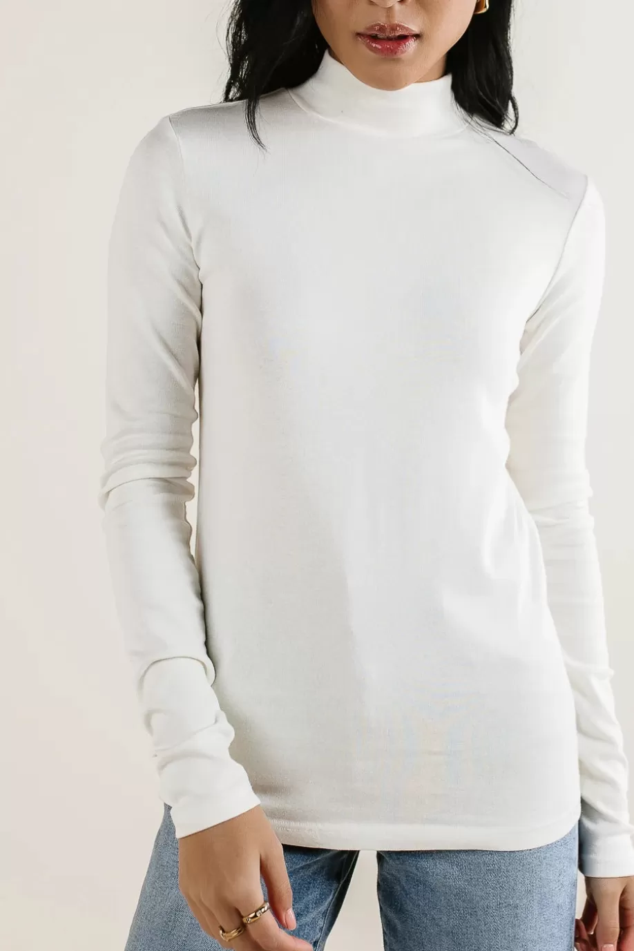Cheap Alani Mock Neck Top in TOPS