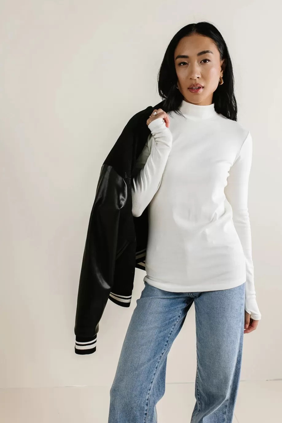 Cheap Alani Mock Neck Top in TOPS