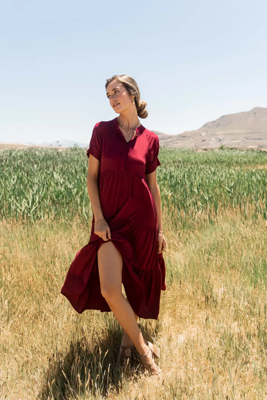 Discount Amanda Tiered Dress in - Final Sale MIDI DRESSES | DRESSES