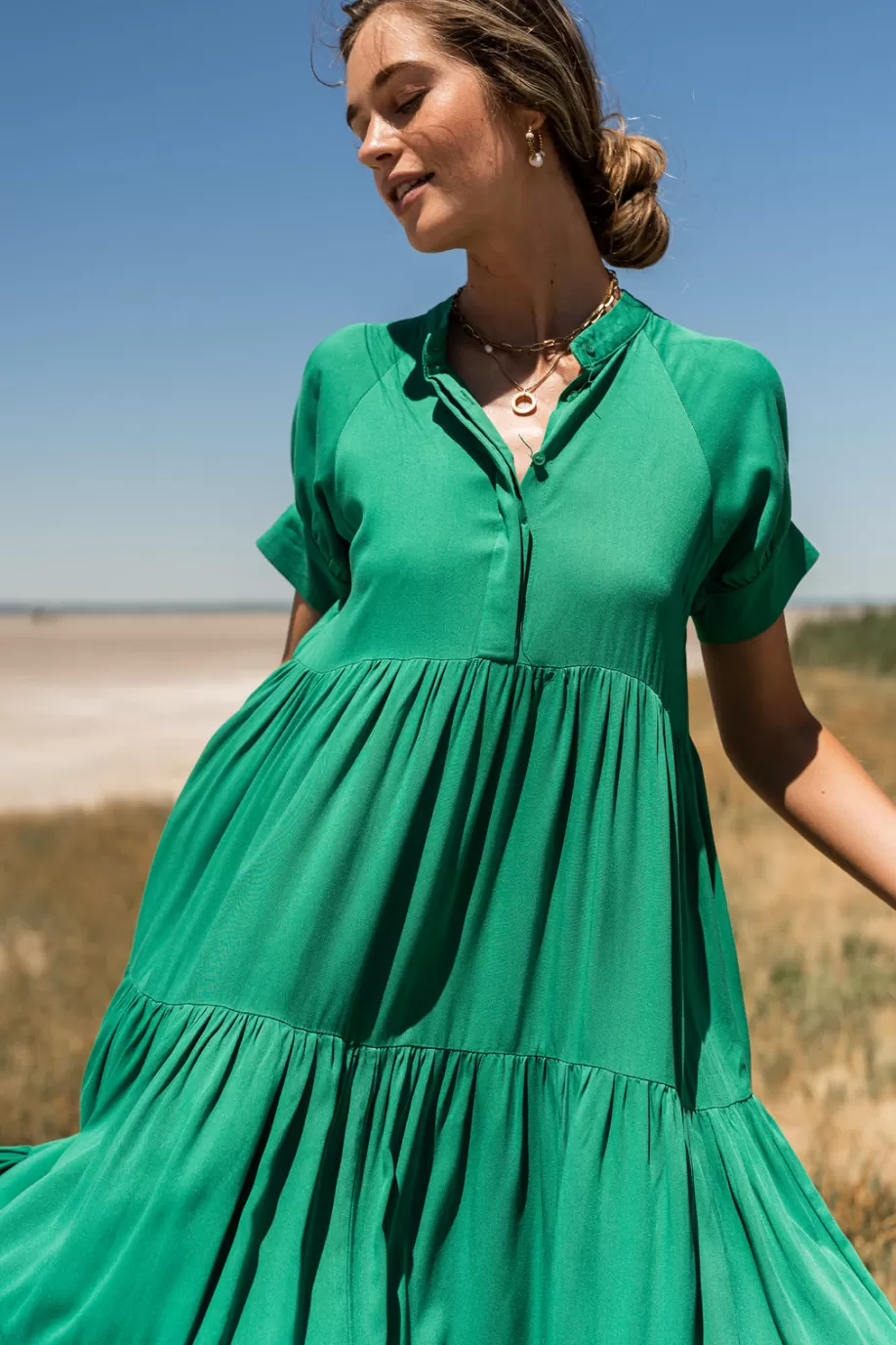 Flash Sale Amanda Tiered Dress in MIDI DRESSES | DRESSES