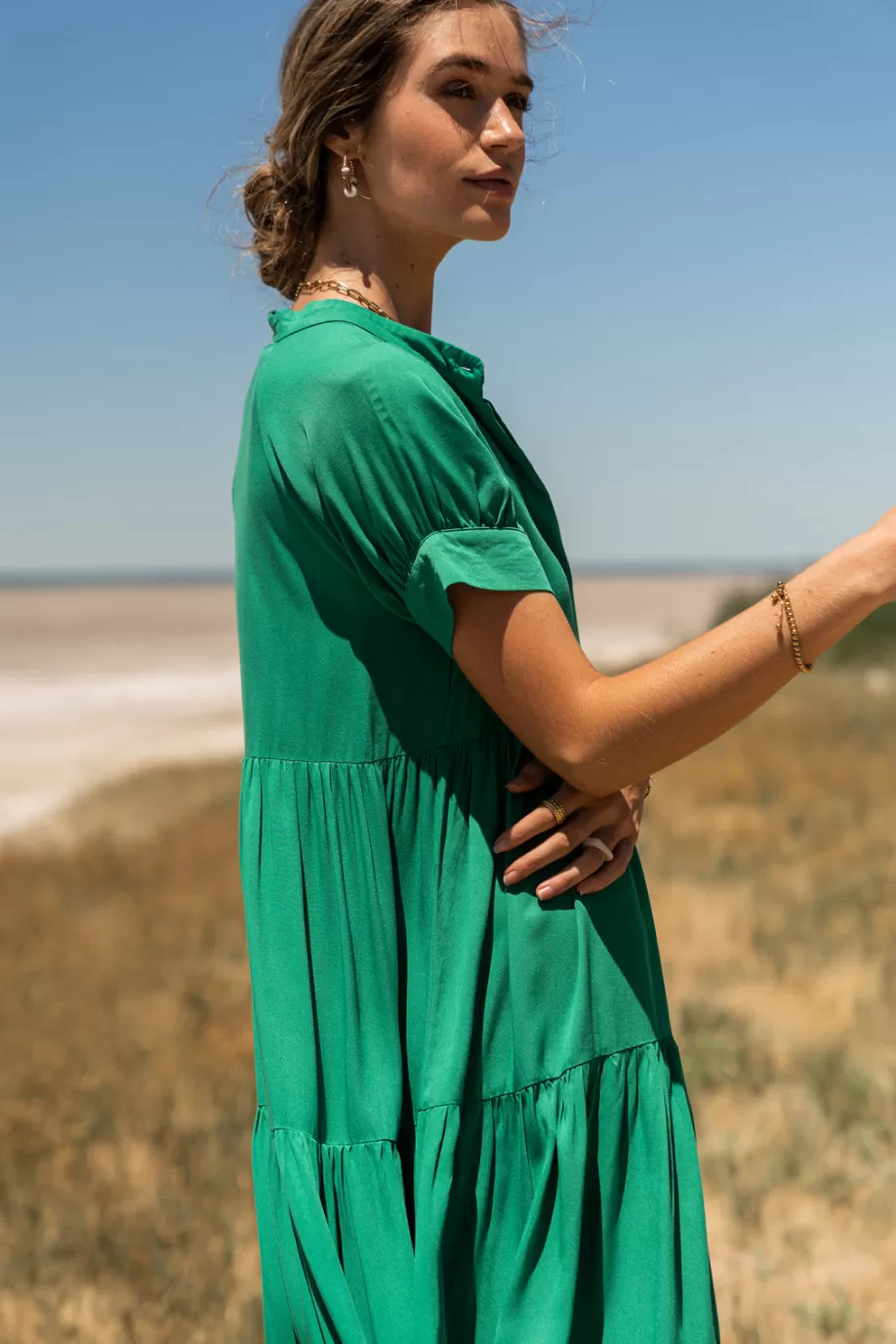 Flash Sale Amanda Tiered Dress in MIDI DRESSES | DRESSES