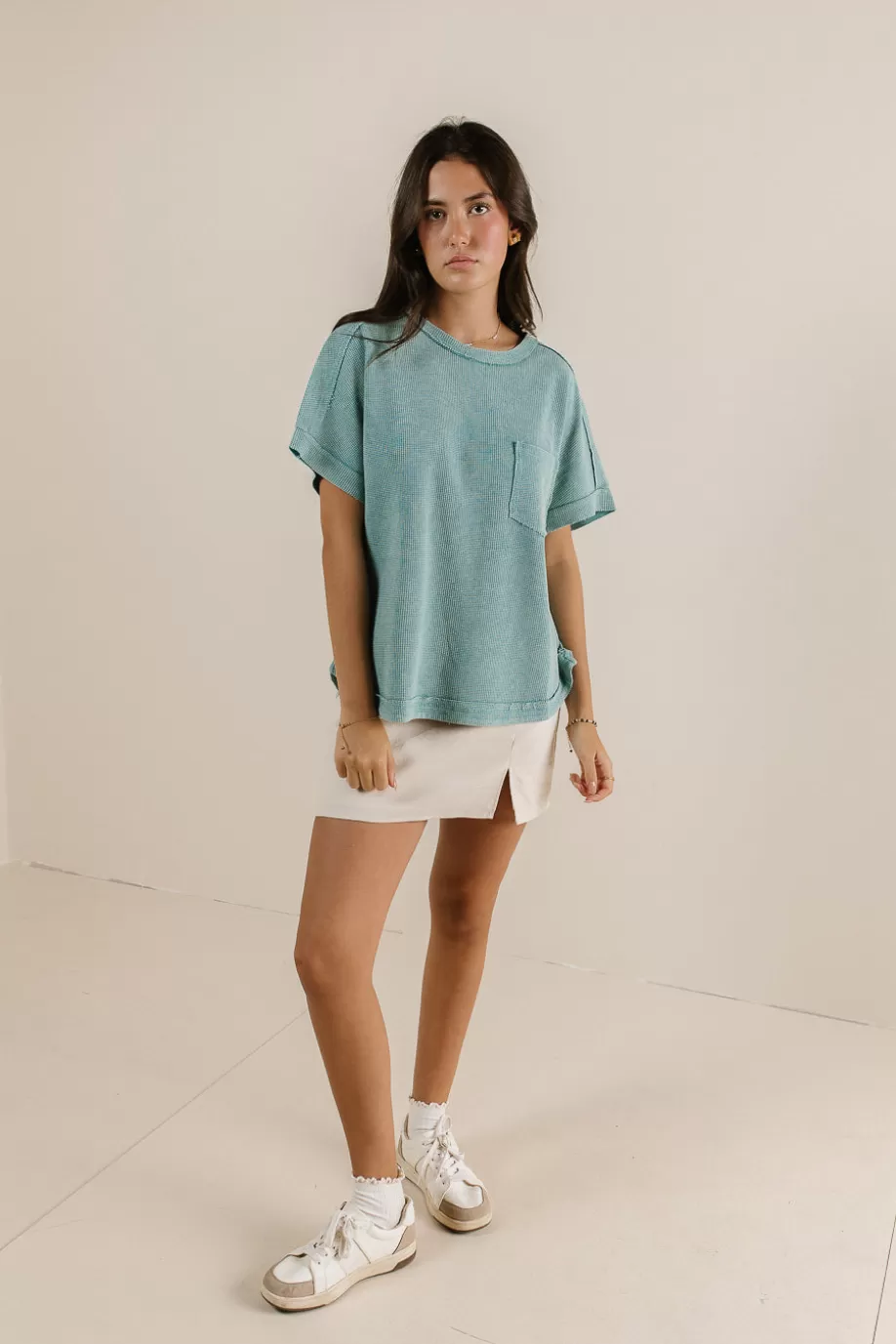 New Ariella Waffle Knit Top in TEES & TANKS | TEES & TANKS