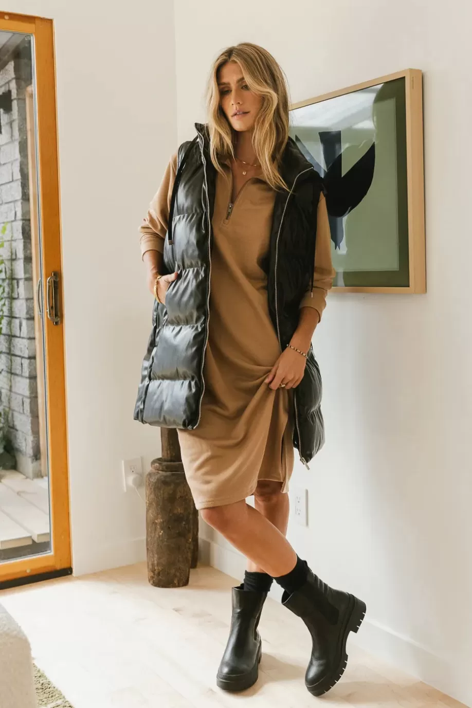 Sale Ayden Quarter Zip Dress in - FINAL SALE DRESSES