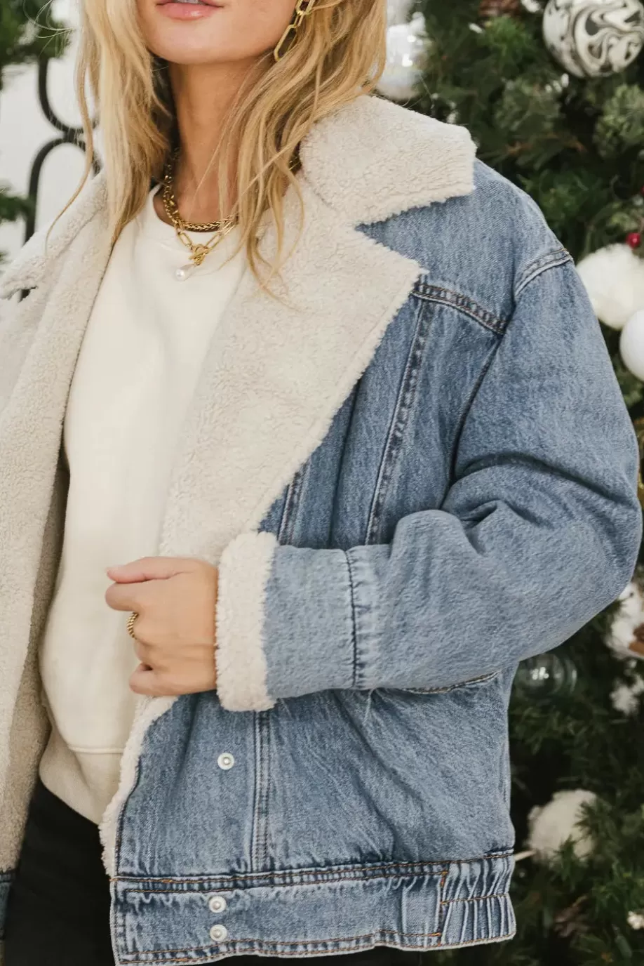 Outlet BlankNYC Brooklyn Baby Denim Sherpa Jacket JACKETS & BLAZERS | JACKETS & BLAZERS