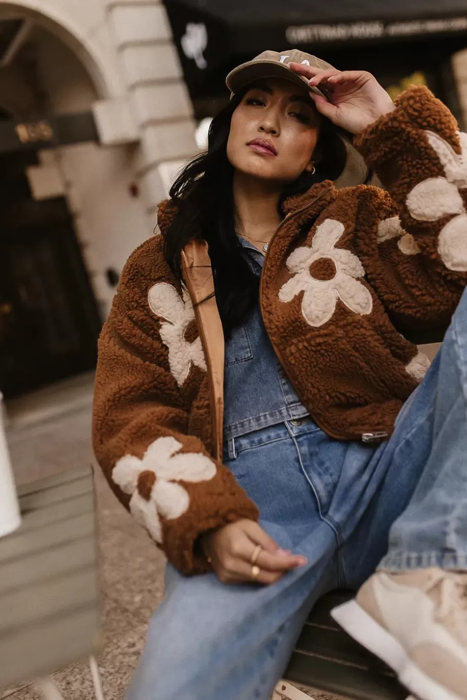 Store BlankNYC Floral Teddy Jacket in OUTERWEAR