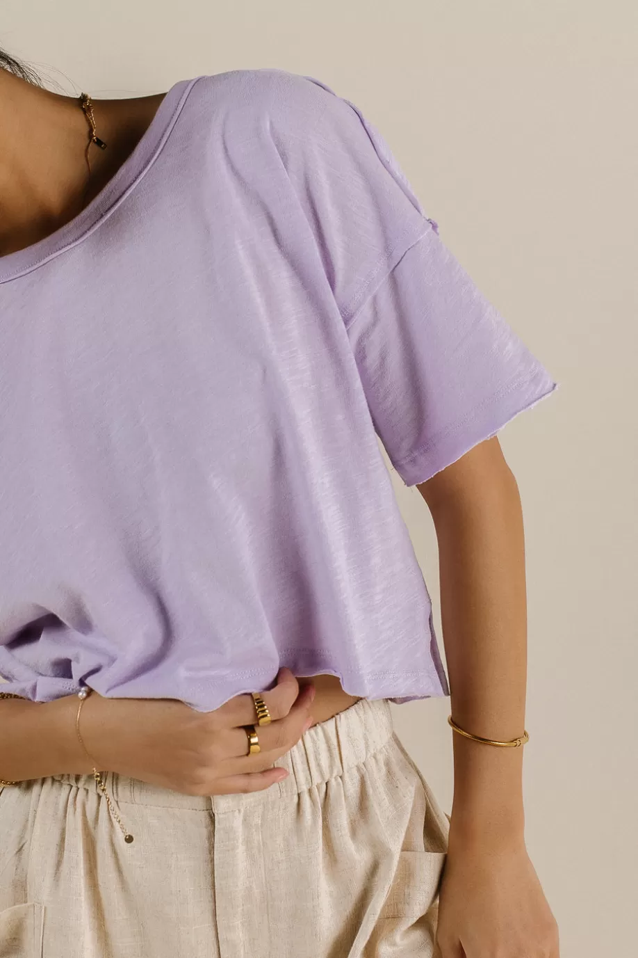 Flash Sale Celine Cropped T-Shirt in TEES & TANKS | TEES & TANKS