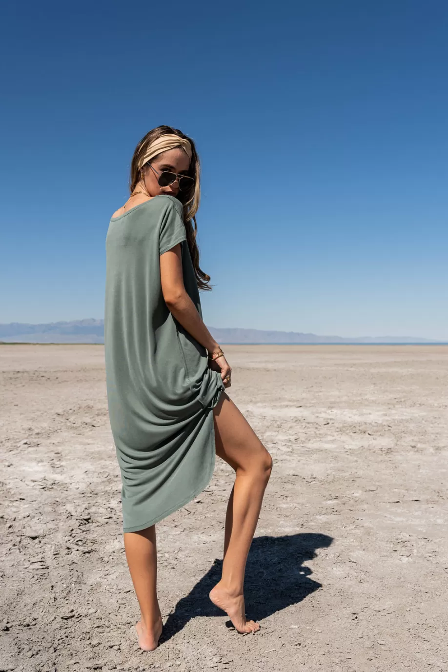 Fashion Claire T-Shirt Dress in - FINAL SALE MIDI DRESSES | DRESSES