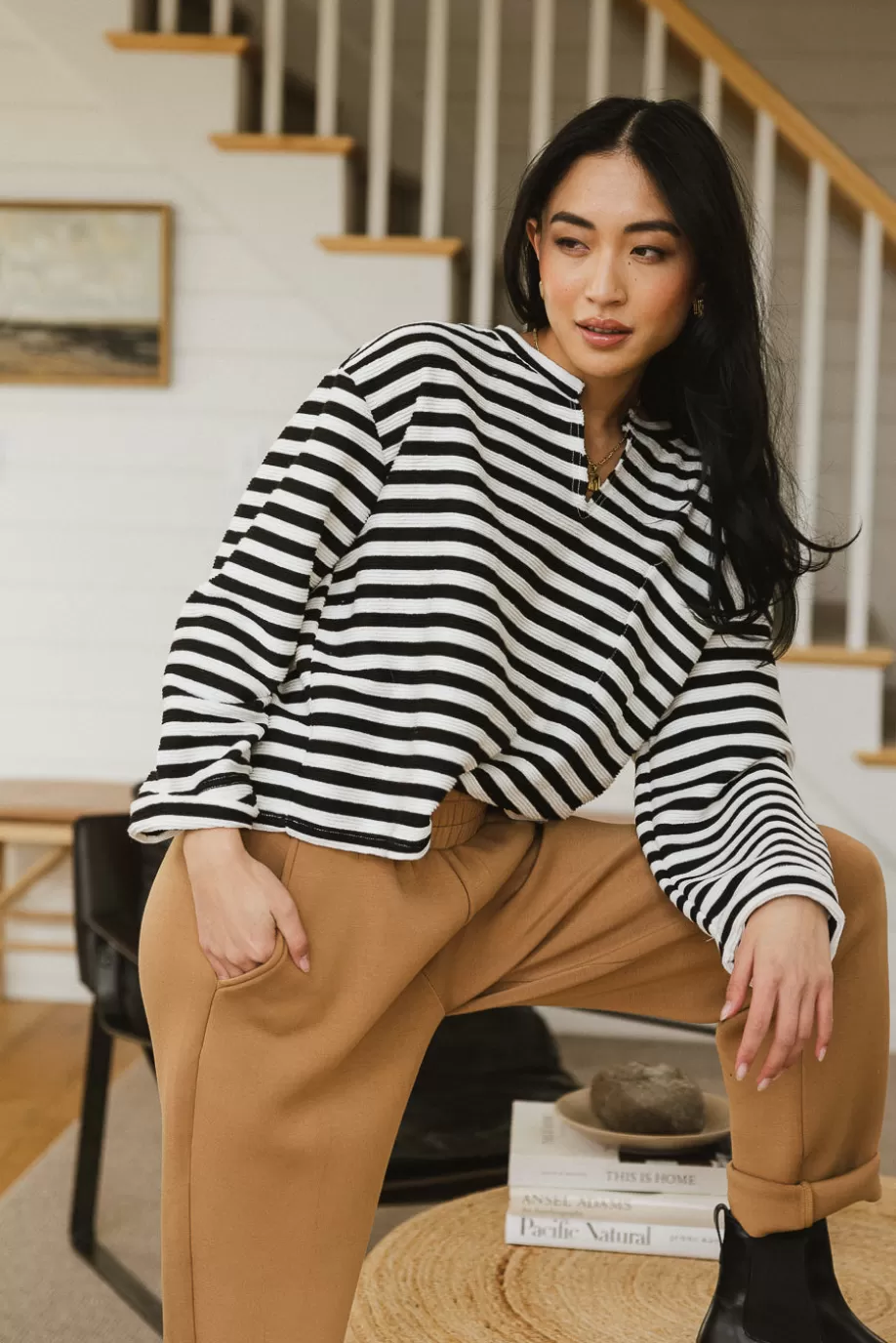 Fashion Collins Striped Knit Top TEES & TANKS | TEES & TANKS