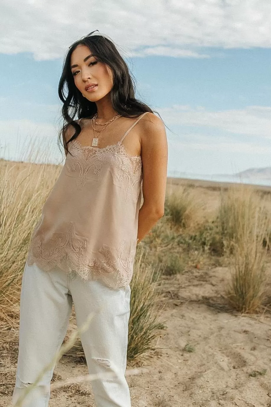 Hot Cosette Lace Camisole in - FINAL SALE BLOUSES | BLOUSES