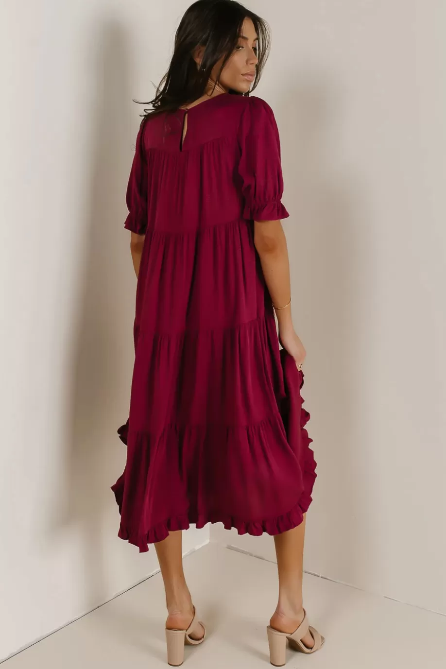 Cheap Danae Tie Midi Dress in MIDI DRESSES | DRESSES