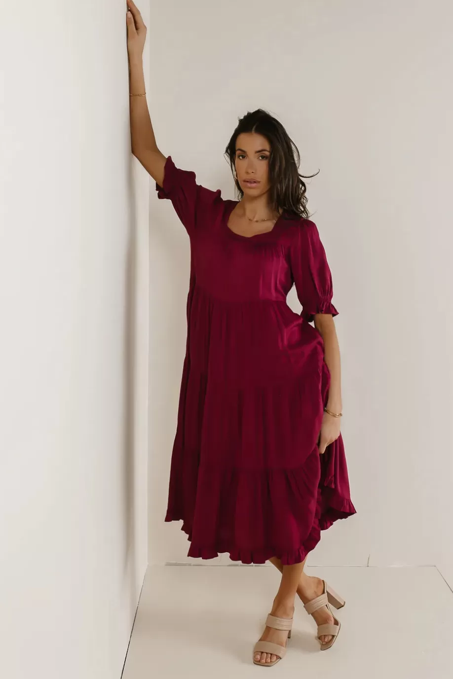 Cheap Danae Tie Midi Dress in MIDI DRESSES | DRESSES