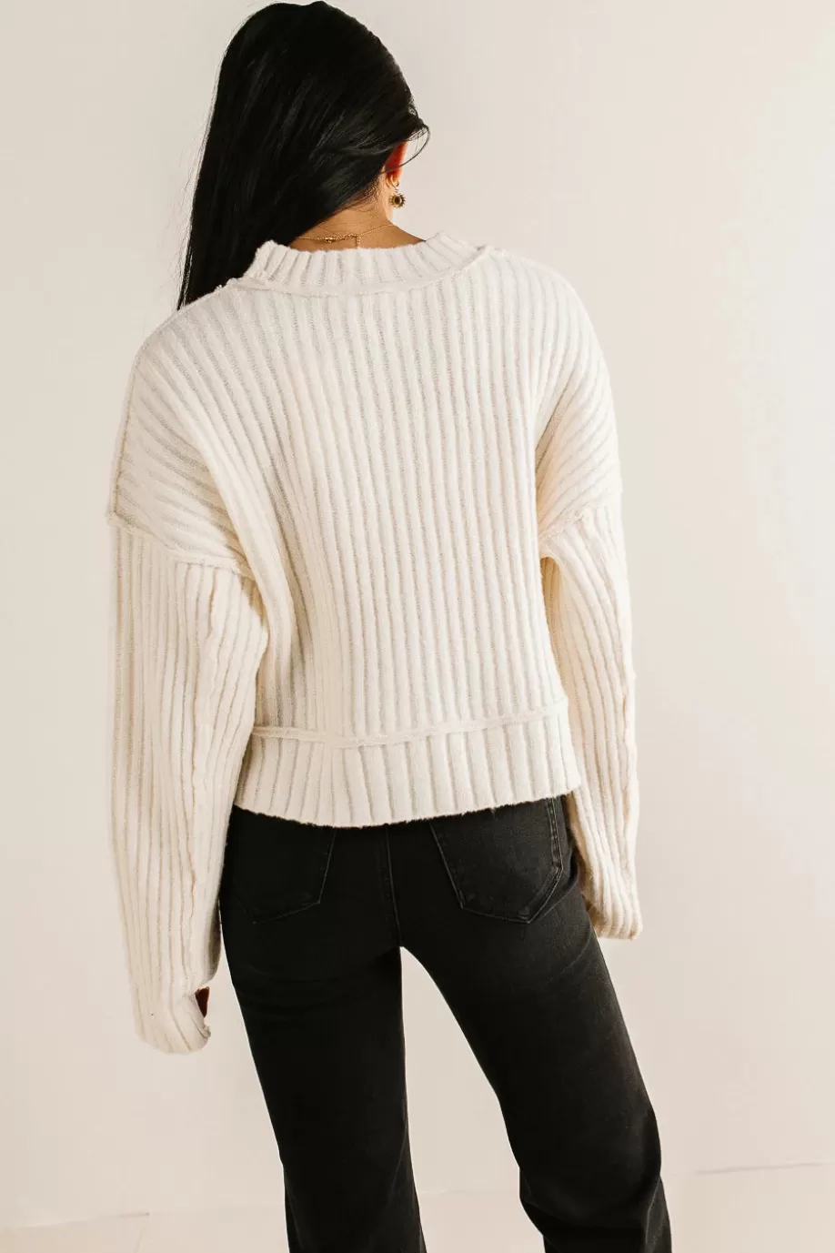 Hot Daniela Ribbed Sweater in SWEATERS | SWEATERS