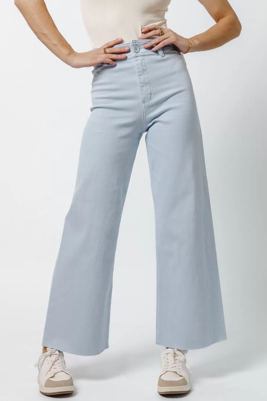 Hot Darian Wide Leg Jeans in Light Wash - FINAL SALE DENIM