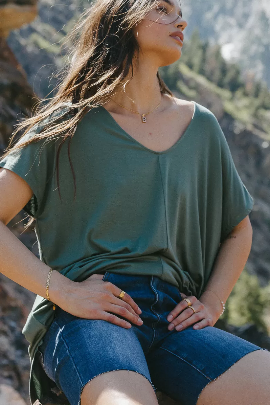 Cheap Demi Oversized Top in - FINAL SALE TEES & TANKS | TEES & TANKS