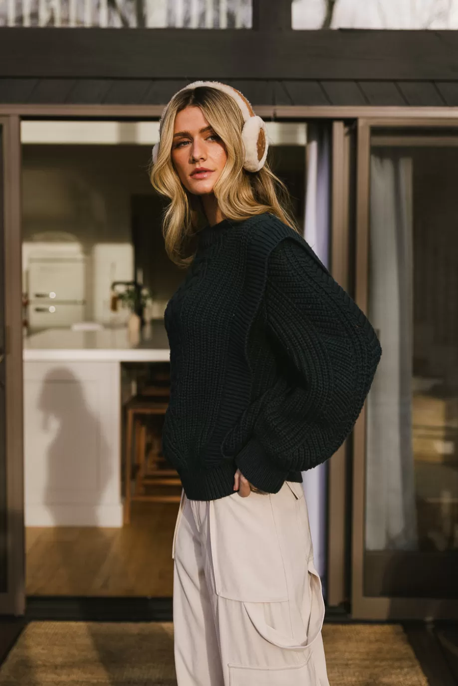 Discount Dream Knit Sweater in Dark Teal SWEATERS | SWEATERS