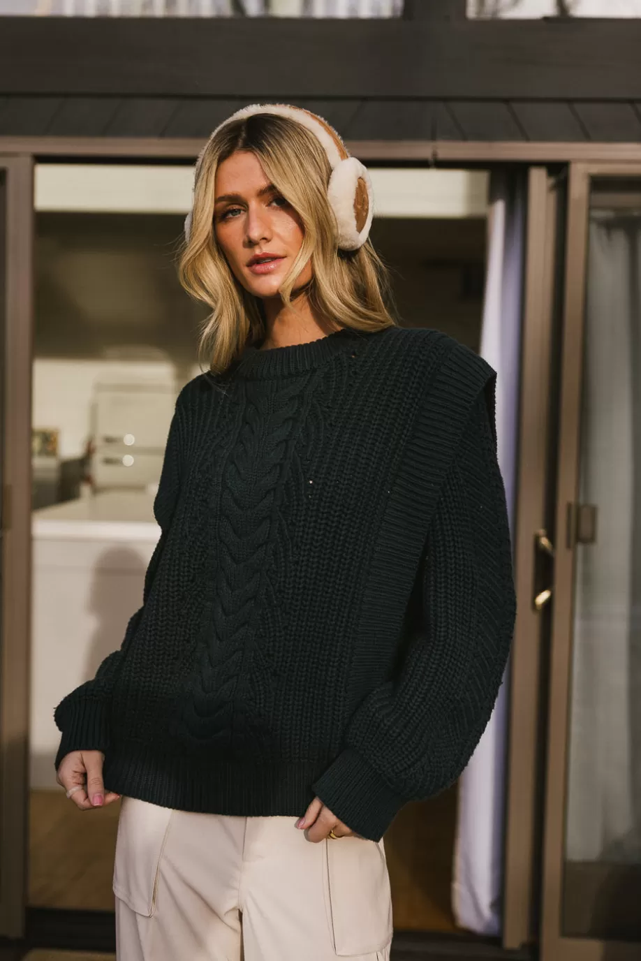 Discount Dream Knit Sweater in Dark Teal SWEATERS | SWEATERS