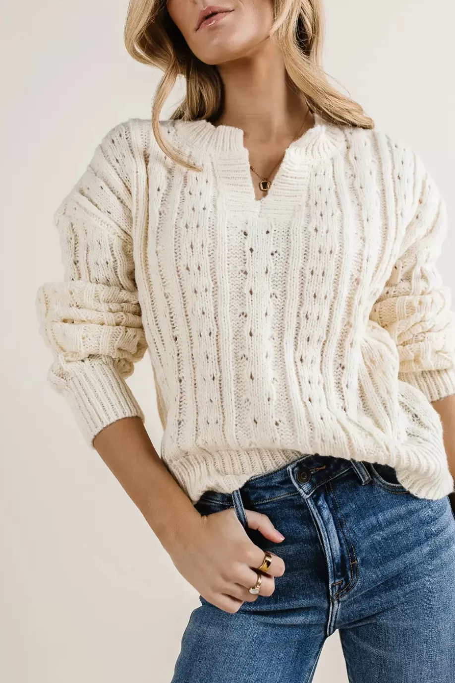 Hot Emilia Knit Sweater in SWEATERS | SWEATERS