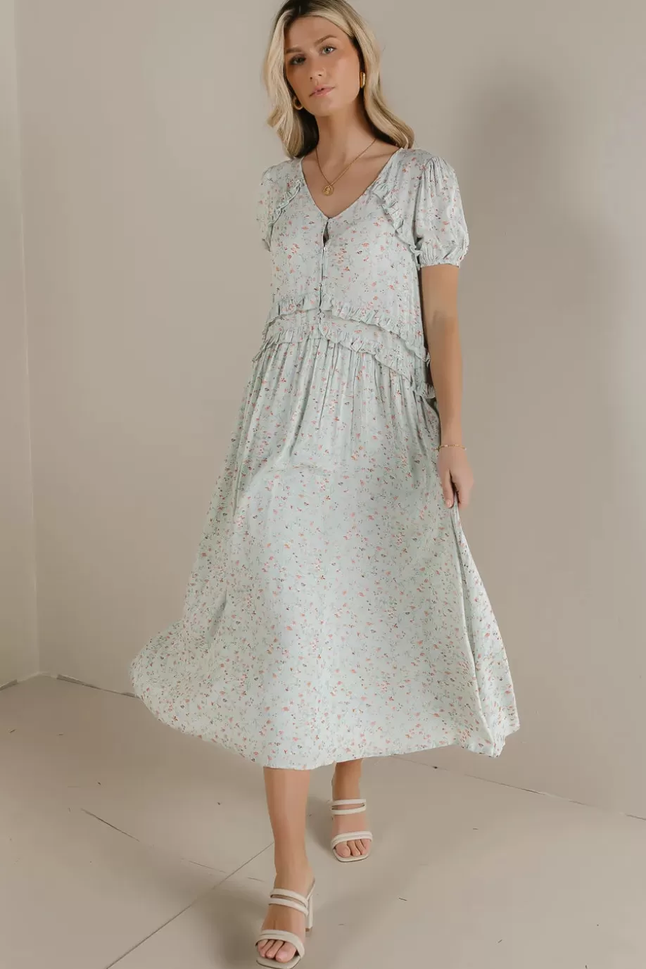 Cheap Evalina Floral Dress MIDI DRESSES | DRESSES