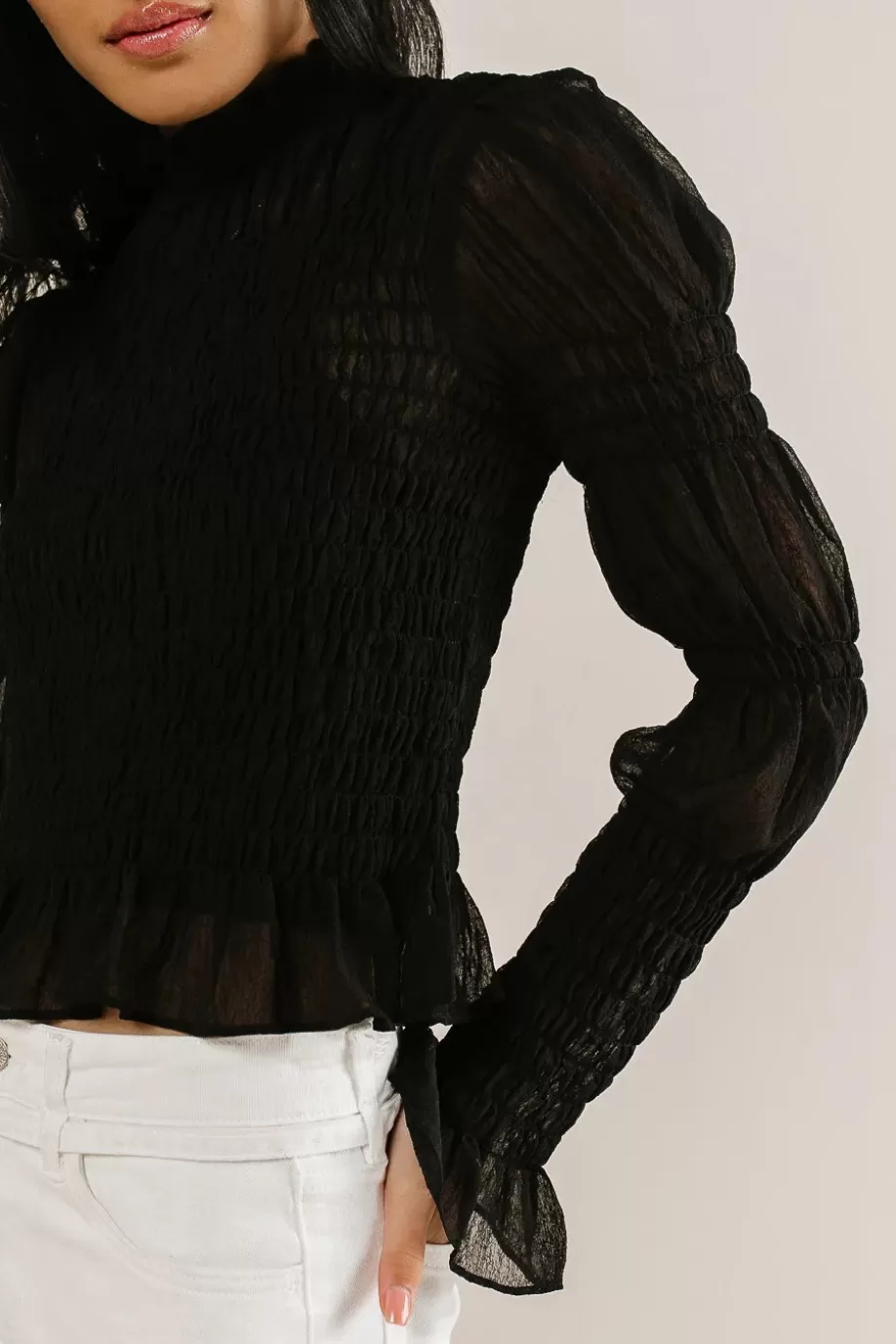 Outlet Evie Smocked Blouse in BLOUSES | BLOUSES