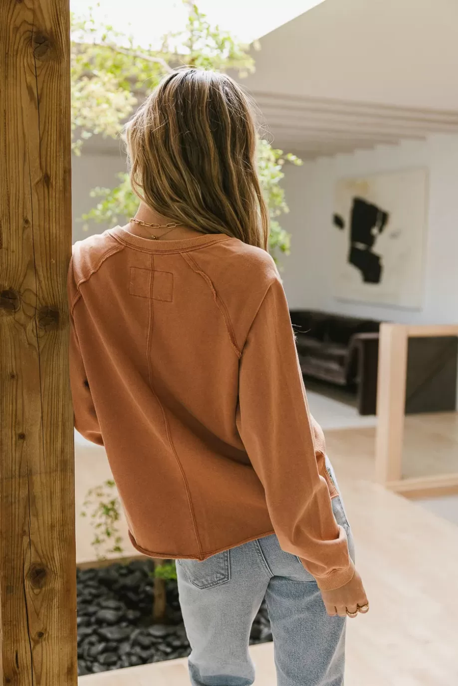 Discount Exposed Seam Sweatshirt in SWEATERS | SWEATERS