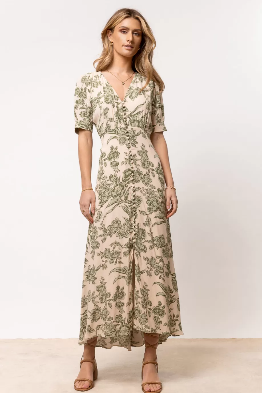 Sale Floral Midi Dress DRESSES