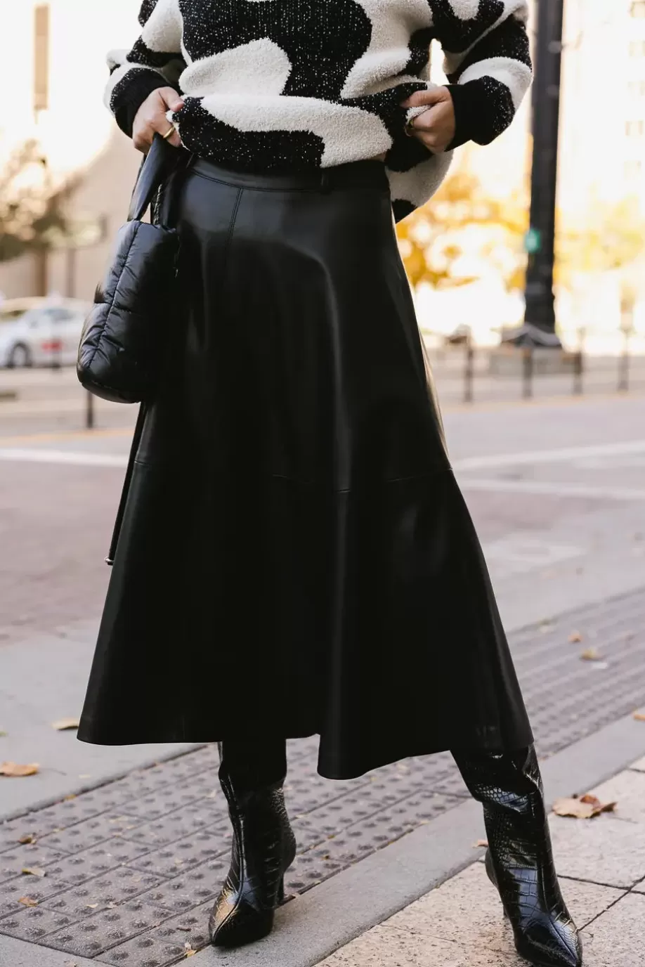 Flash Sale Holland Faux Leather Skirt SKIRTS