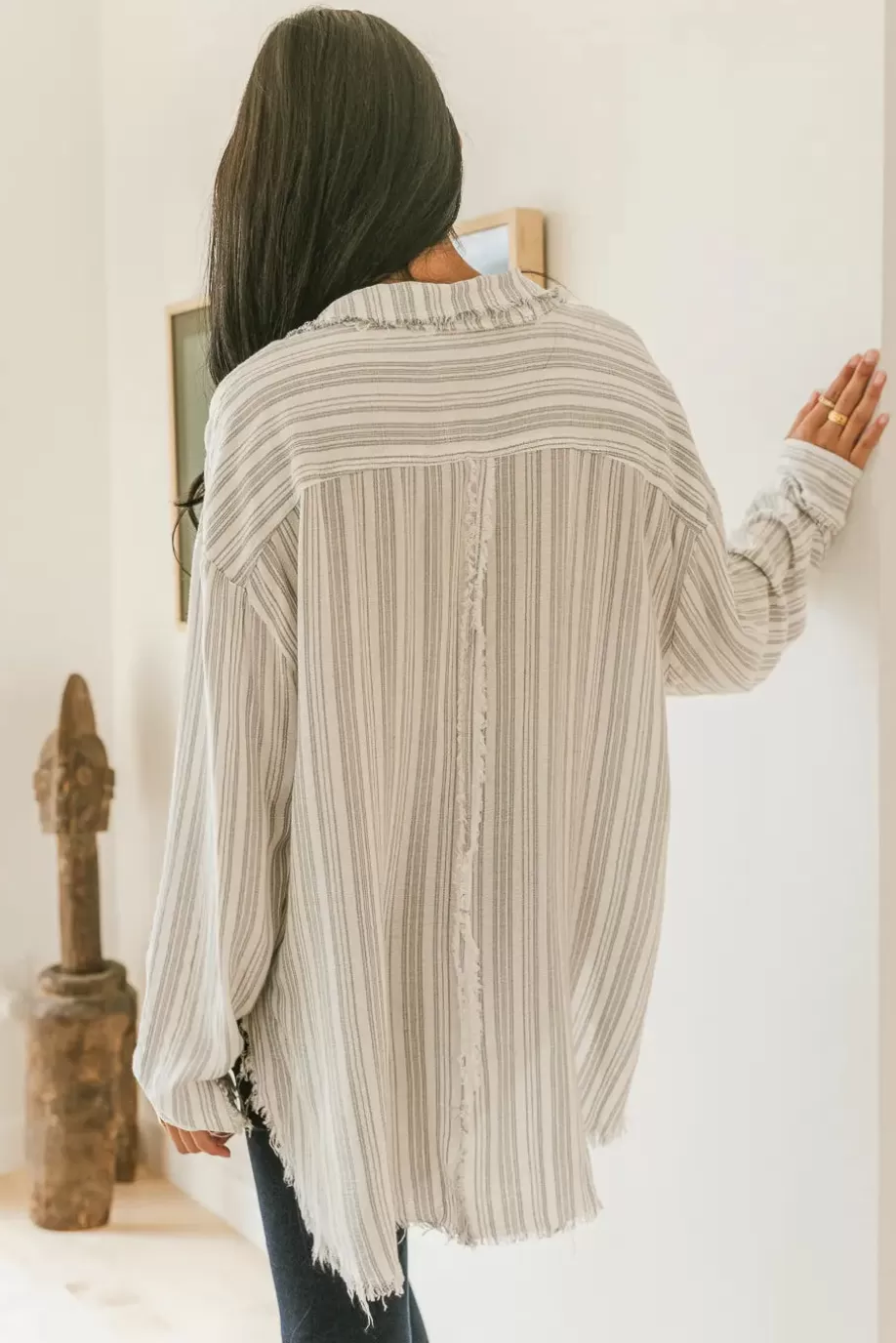 Outlet Holly Striped Button Up BUTTON DOWN | TOPS