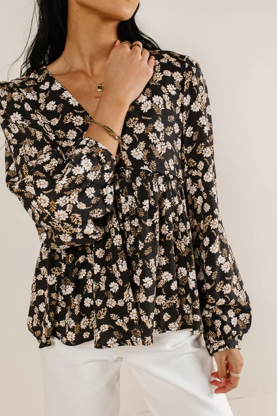 Flash Sale Kylin Floral Blouse | V Neck Woven Top BLOUSES | BLOUSES