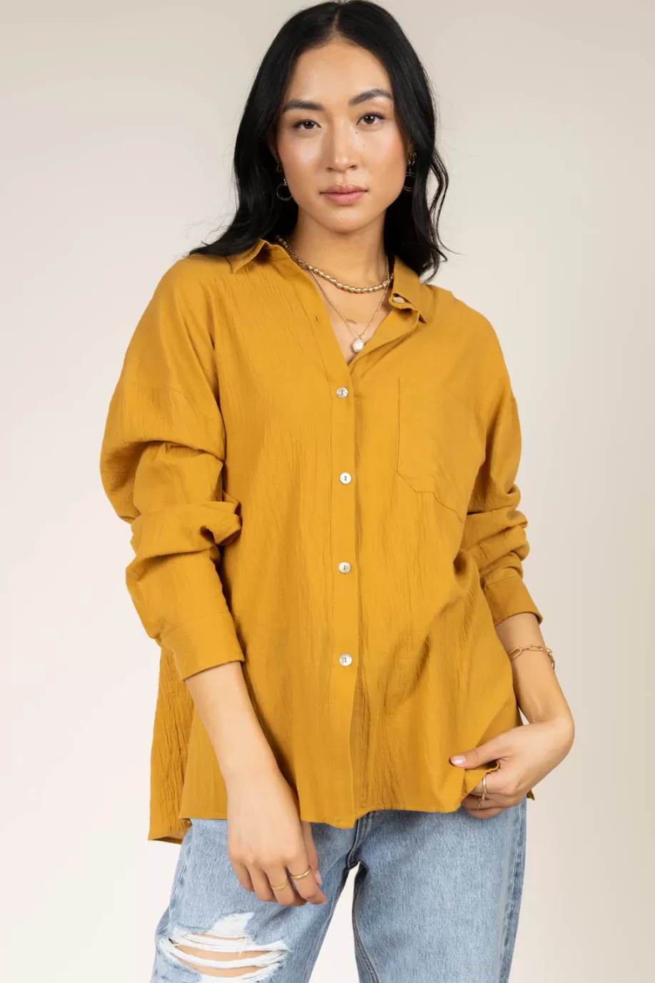 Hot Larissa Button Up Blouse in - FINAL SALE BLOUSES | BLOUSES