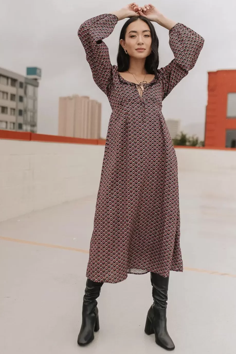 Cheap Layne Printed Midi Dress - FINAL SALE MIDI DRESSES | DRESSES