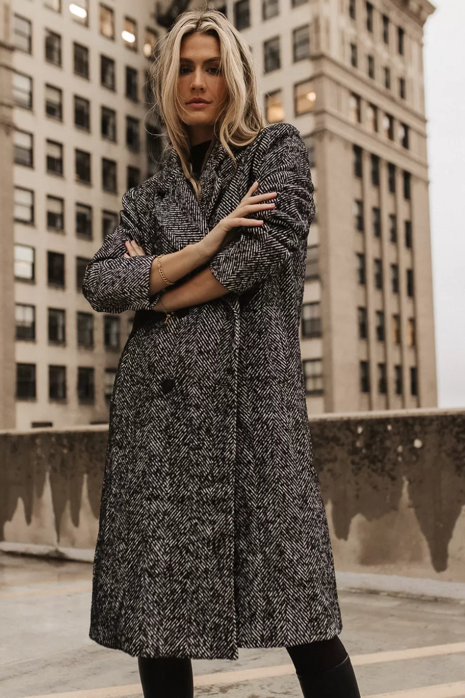 Fashion Logan Herringbone Coat OUTERWEAR