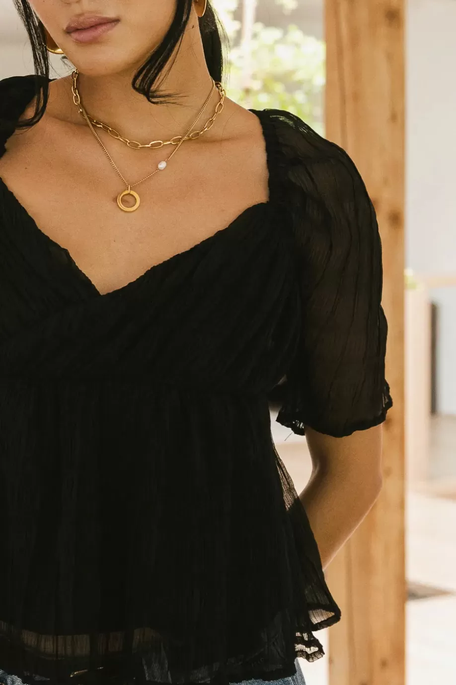 Outlet Lois Textured Top in - FINAL SALE TOPS