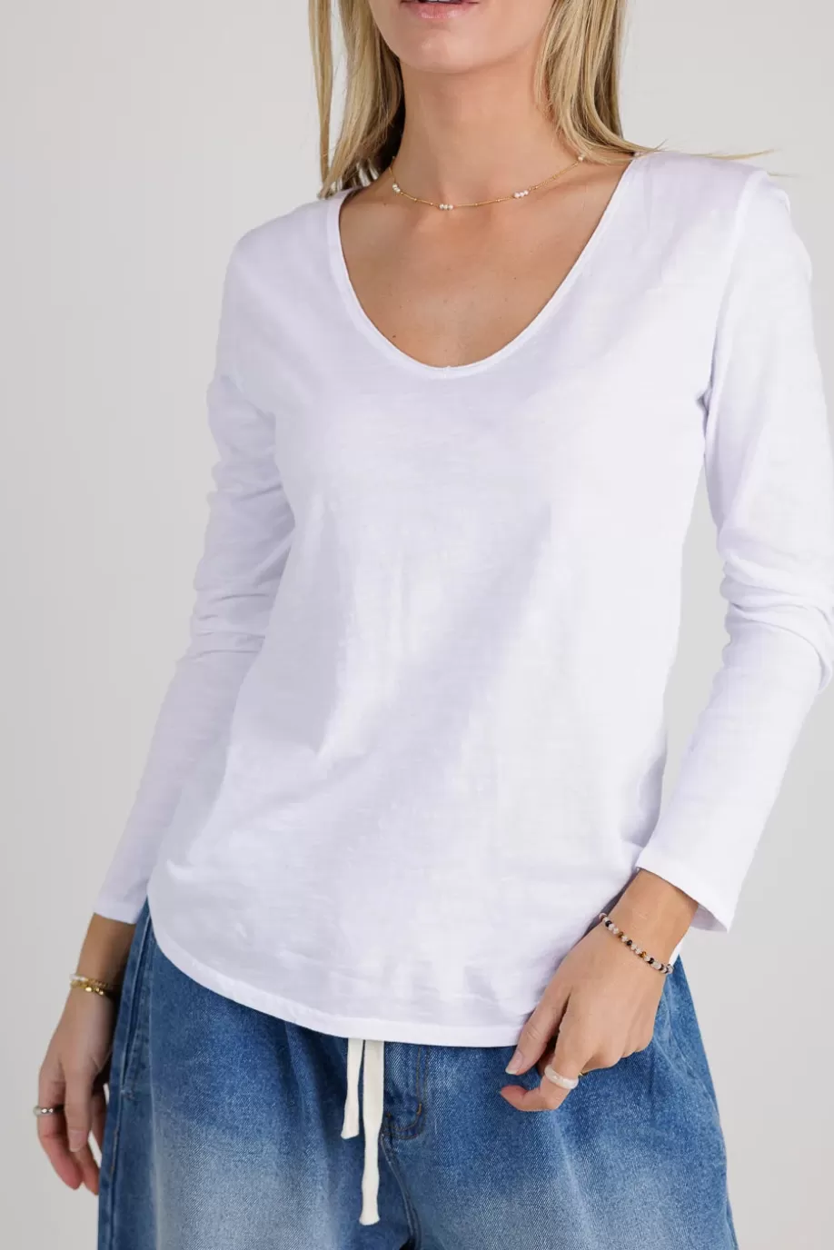 Online Long Sleeve V-Neck T-Shirt in TEES & TANKS | TEES & TANKS