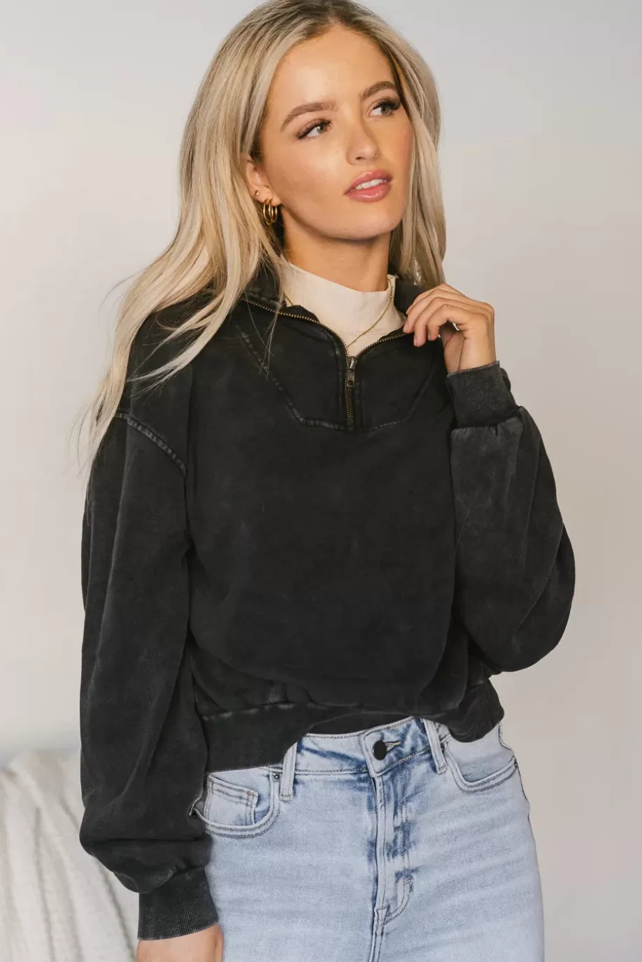 Online Lorena Quarter Zip in - FINAL SALE SWEATERS | SWEATERS