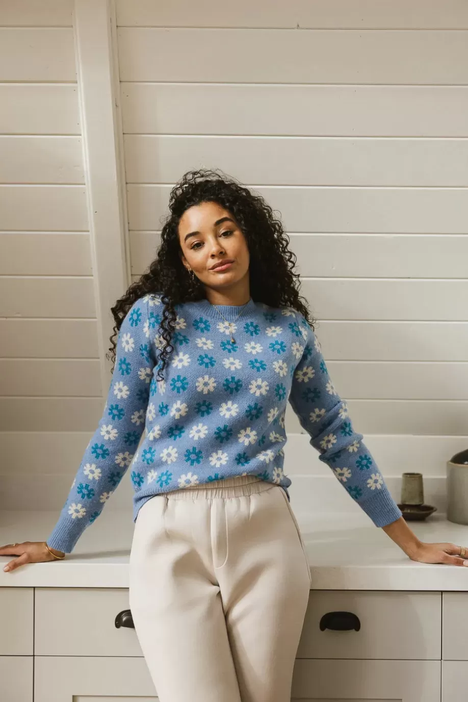 Online Lynnlee Floral Sweater in SWEATERS | SWEATERS