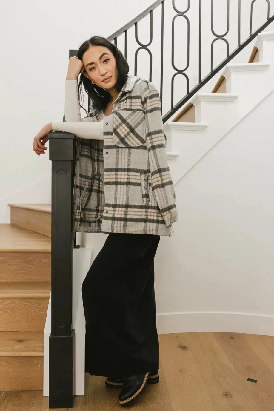 Online Madeline Plaid Shacket in JACKETS & BLAZERS | JACKETS & BLAZERS