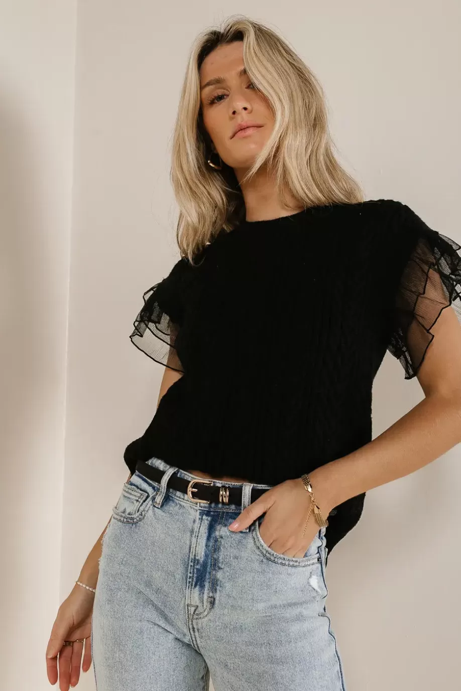 New Maisie Cable Knit Sweater Top SWEATERS | SWEATERS