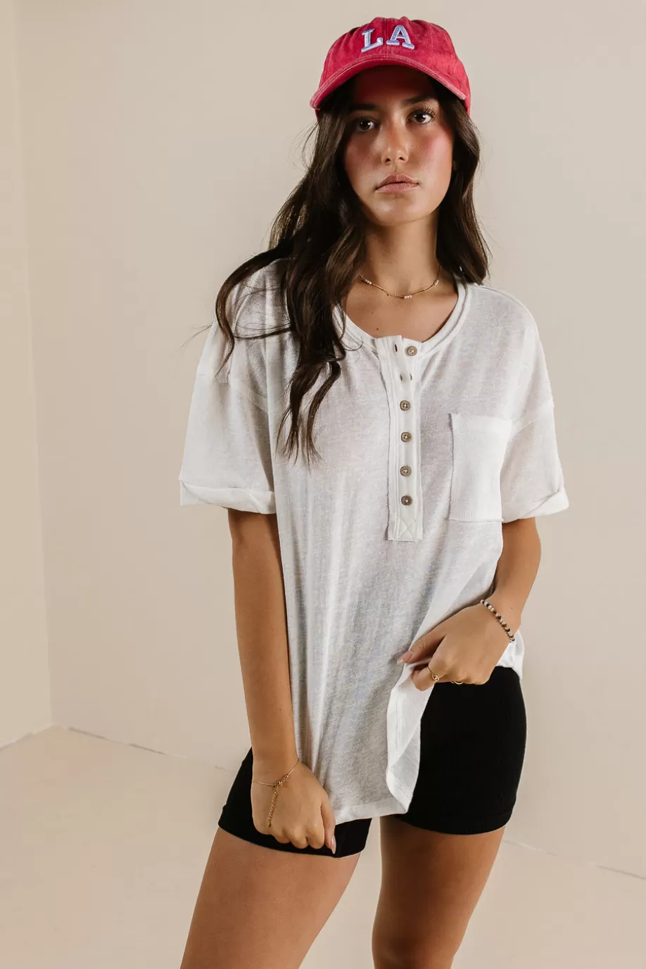 Flash Sale Mazzy Henley Knit Top in TEES & TANKS | TEES & TANKS