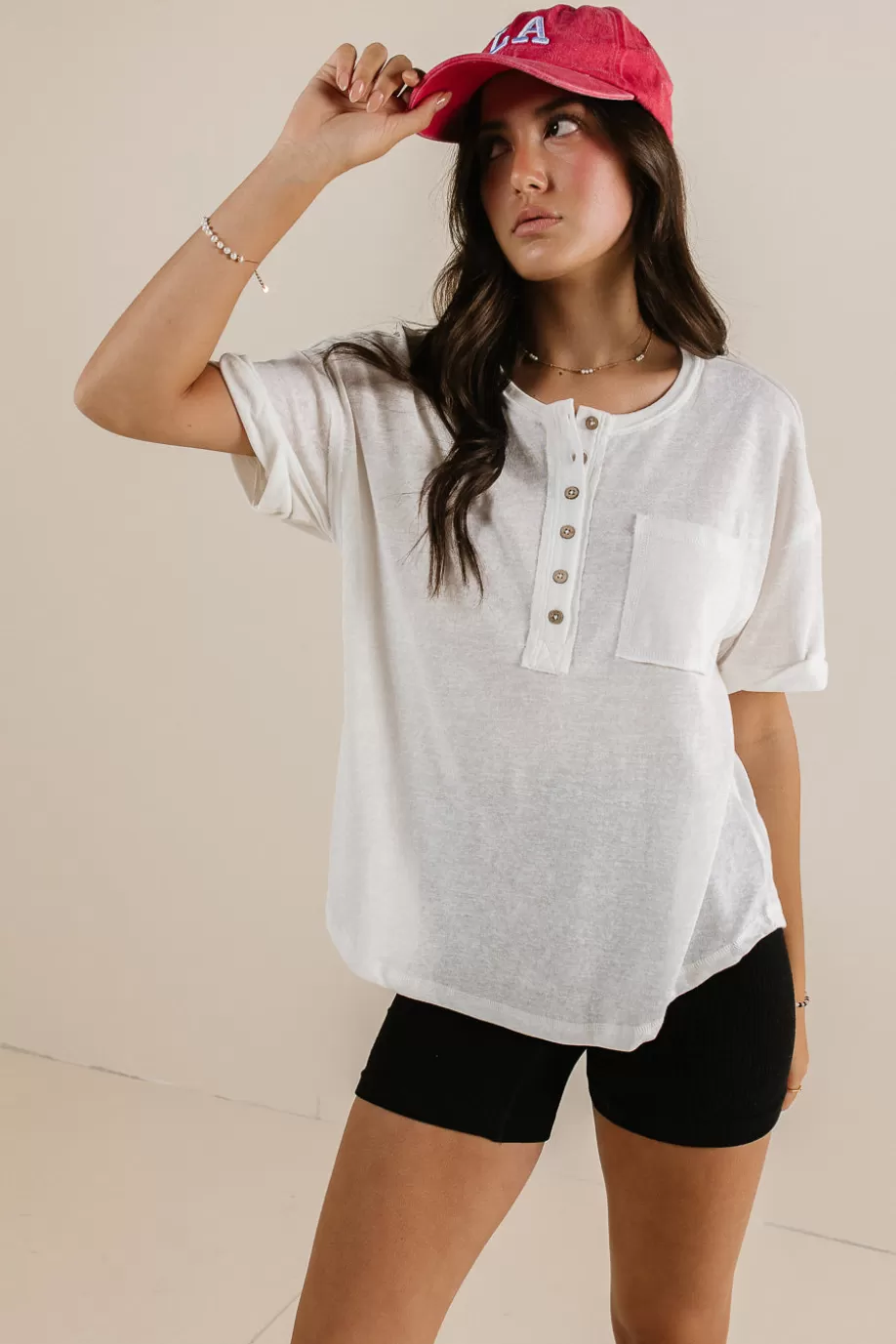 Flash Sale Mazzy Henley Knit Top in TEES & TANKS | TEES & TANKS