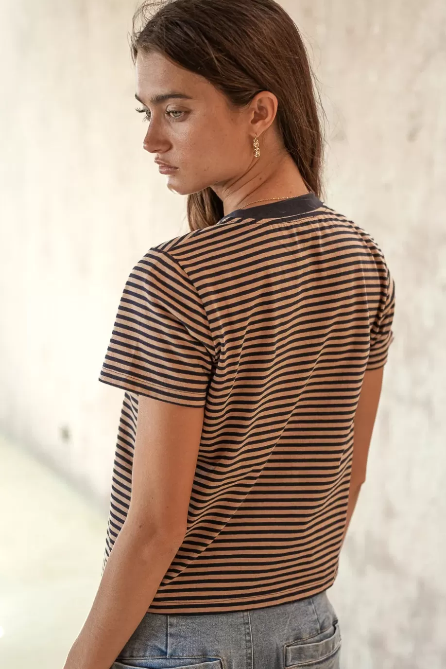 Hot Mia Top in and Brown TEES & TANKS | TEES & TANKS