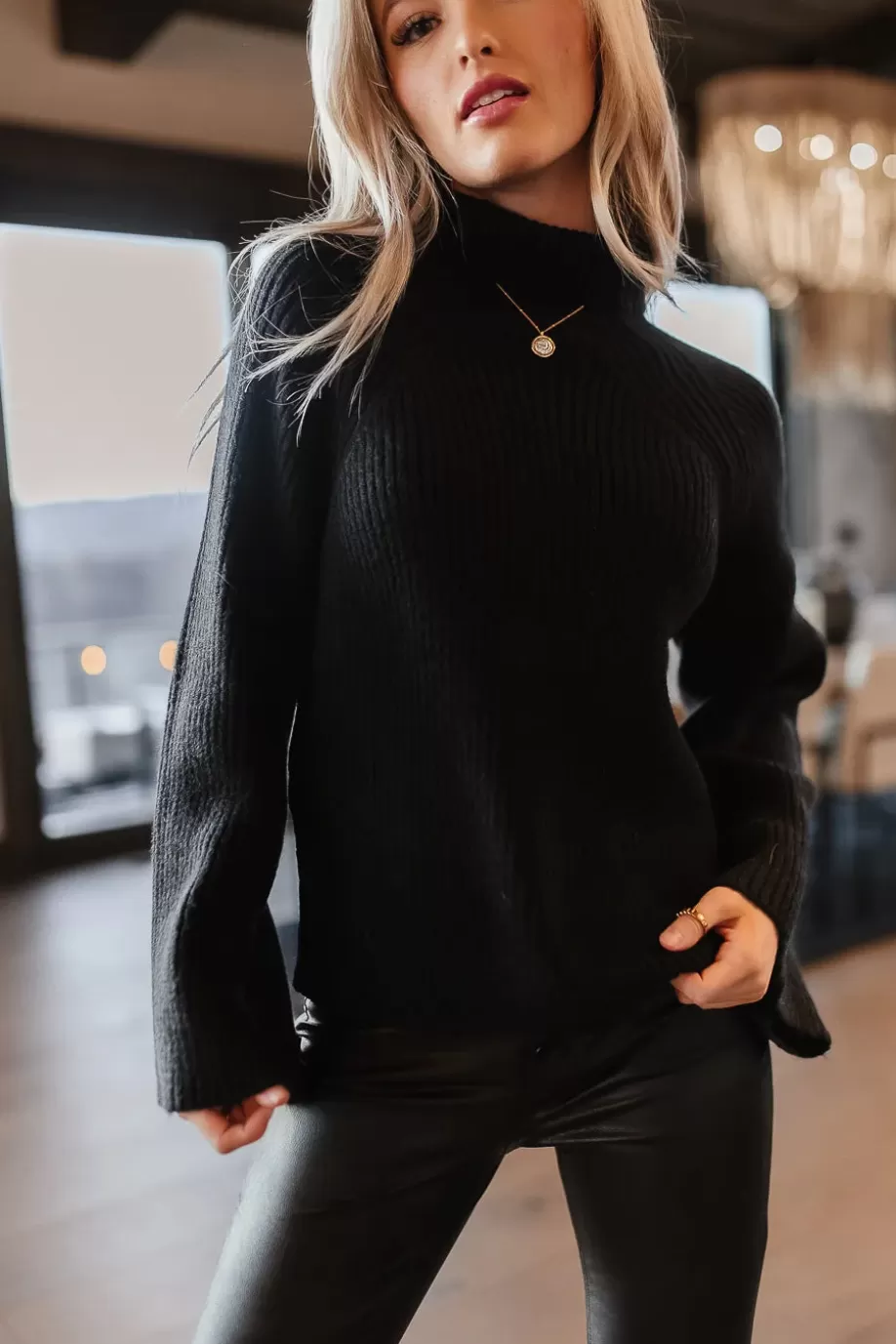 Online Paige Mock Neck Sweater in SWEATERS | SWEATERS