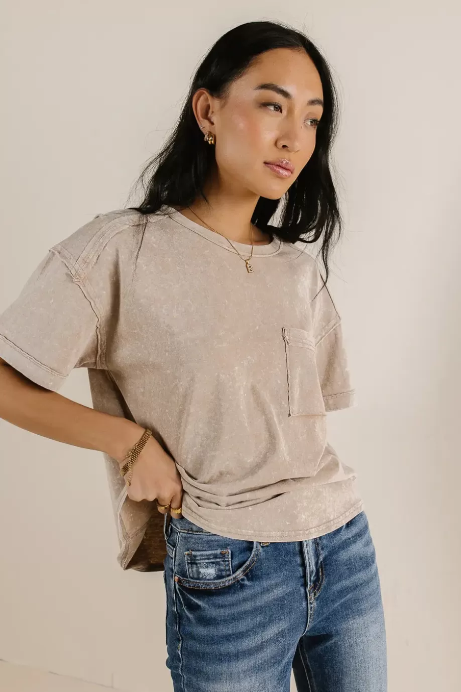 Sale Raina Washed T-Shirt in TEES & TANKS | TEES & TANKS