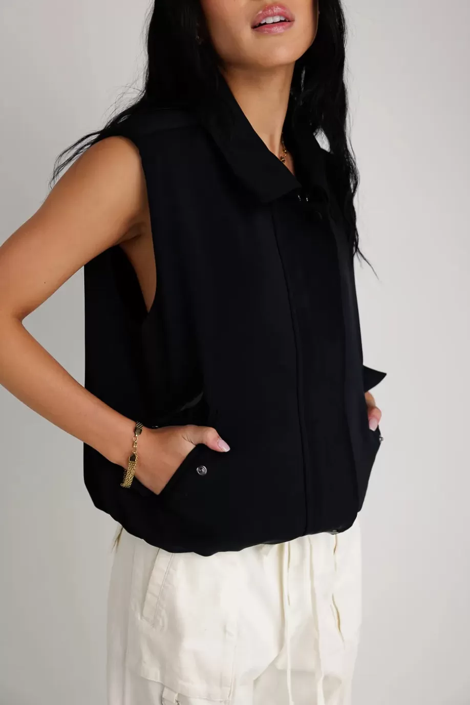 Hot Rory Collared Vest in JACKETS & BLAZERS | JACKETS & BLAZERS