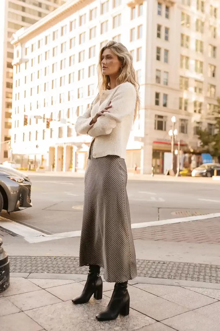 Online Shawn Houndstooth Skirt SKIRTS