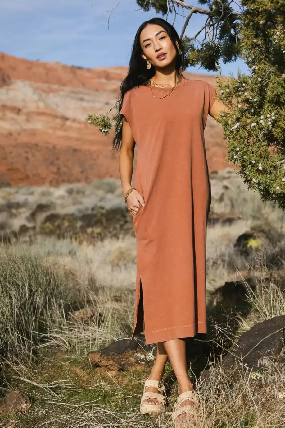 Clearance Shelese T-Shirt Dress in MIDI DRESSES | DRESSES