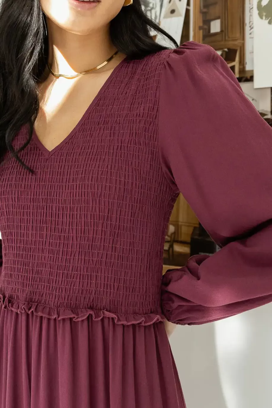 Clearance Smocked Tiered Midi Dress in - FINAL SALE MIDI DRESSES | DRESSES