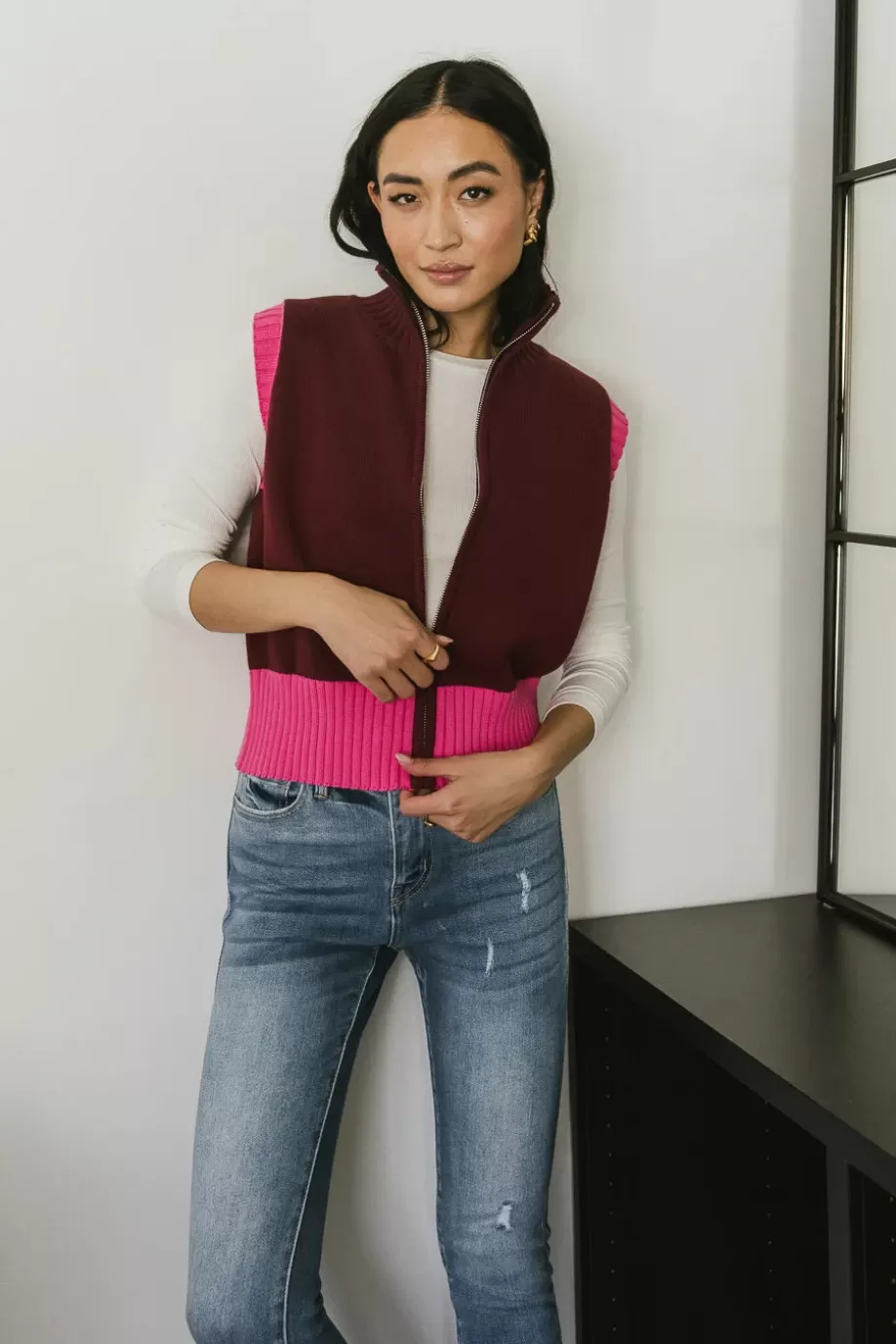 Outlet Sophie Colorblock Vest in OUTERWEAR