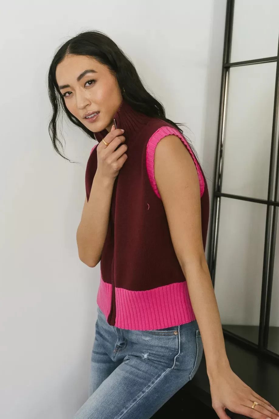 Outlet Sophie Colorblock Vest in OUTERWEAR